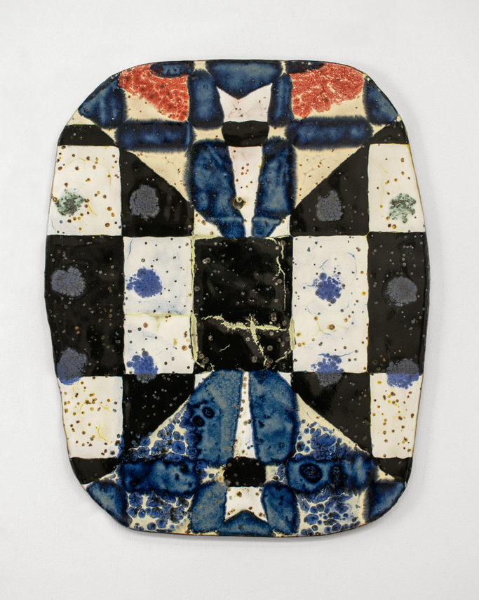 Kevin Uma&ntilde;a, Gaining Light as It Reaches for the Sky, 2025. Glaze on stoneware, 13 x 10 1/2 inches.