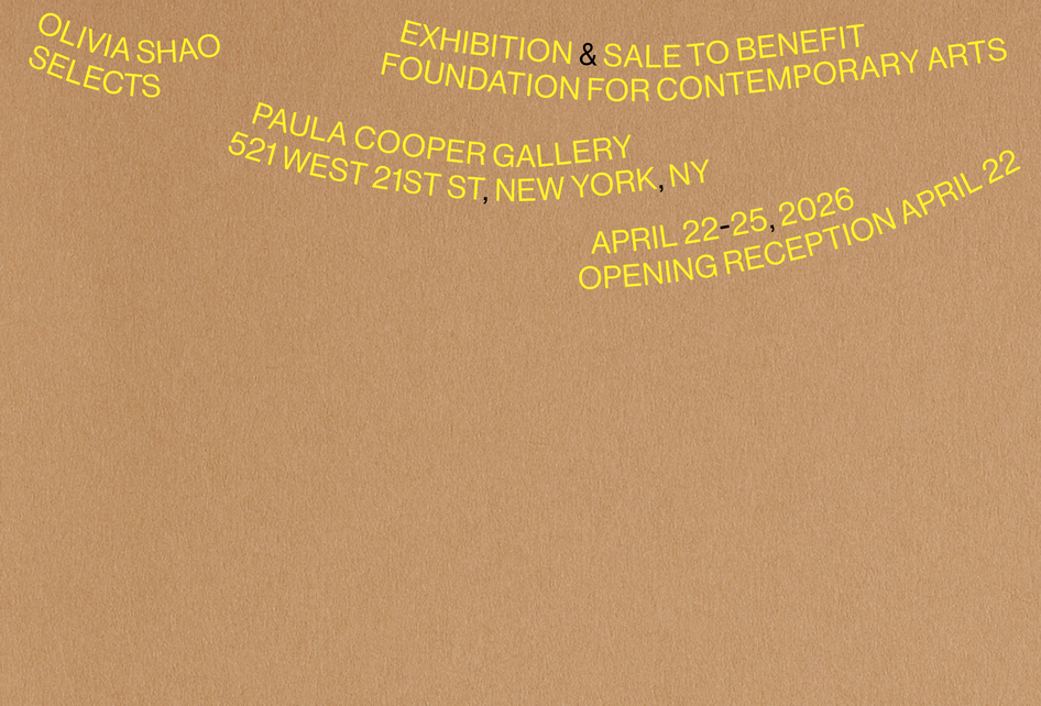 Benefit Exhibition for the Foundation for Contemporary Arts