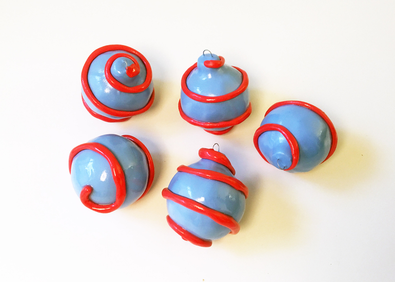 Minute Manufacture Decoration set (blue/orange swirl), 2019