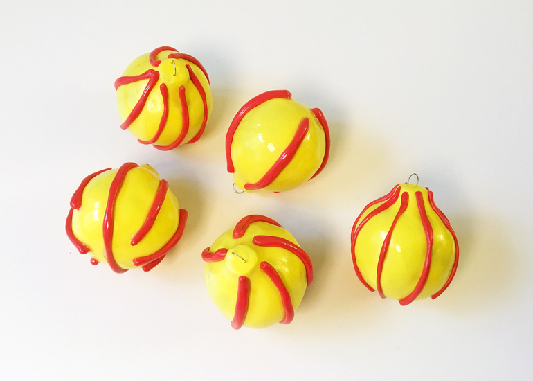 Minute Manufacture Decoration set (yellow/orange stripe), 2019