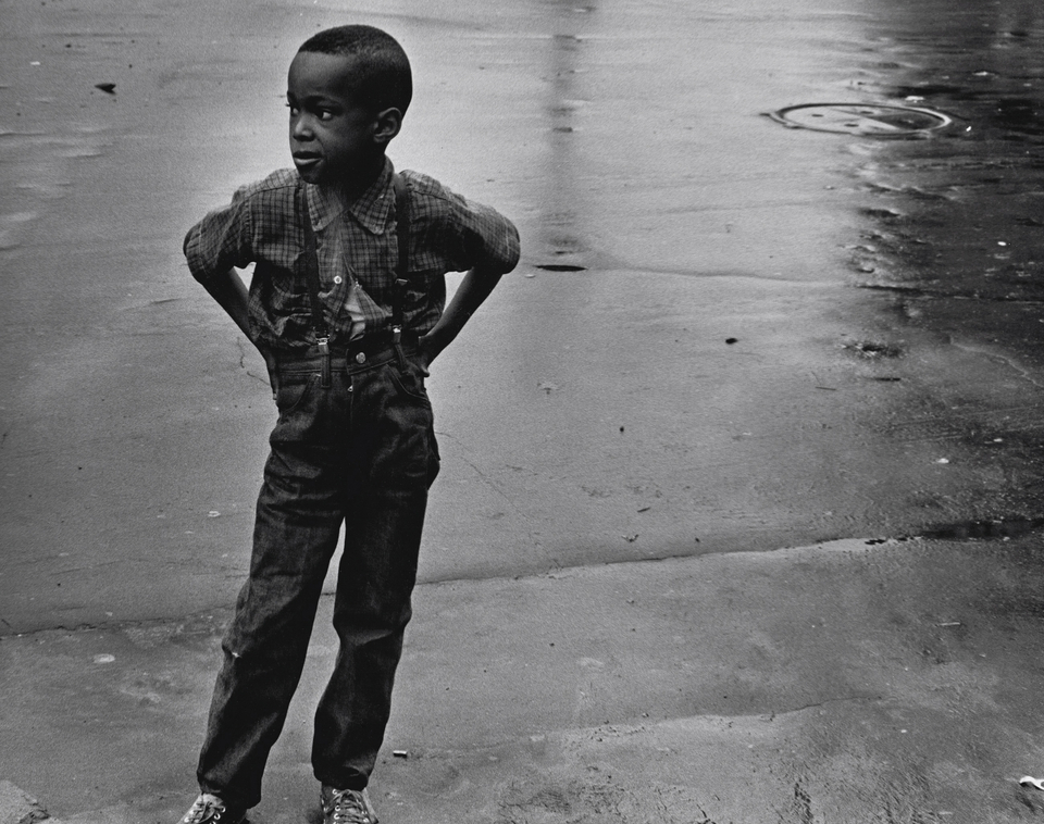 6b. Beuford Smith (American, 1936 &ndash; 2025), Boy in Street, Brooklyn, 1969
