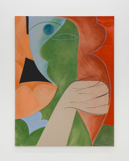 Faces with Red Hair and Clouds, 2023