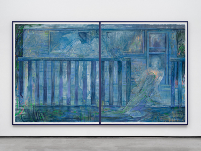 Alina Perez, Dreamt I Could Sleep Underwater, Woke Up in Tears (diptych), 2022