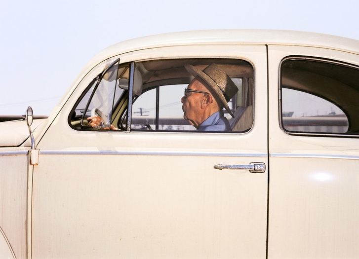 Andrew Bush, Man rolling along (whistle audible?) on U.S. Route 101 at approximately 55 mph on a summer day in 1989