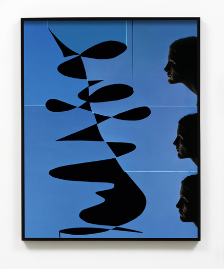 Hannah Whitaker, Black Form on Blue, 2017