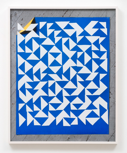 Hannah Whitaker, Blue Paper (Albers), 2014