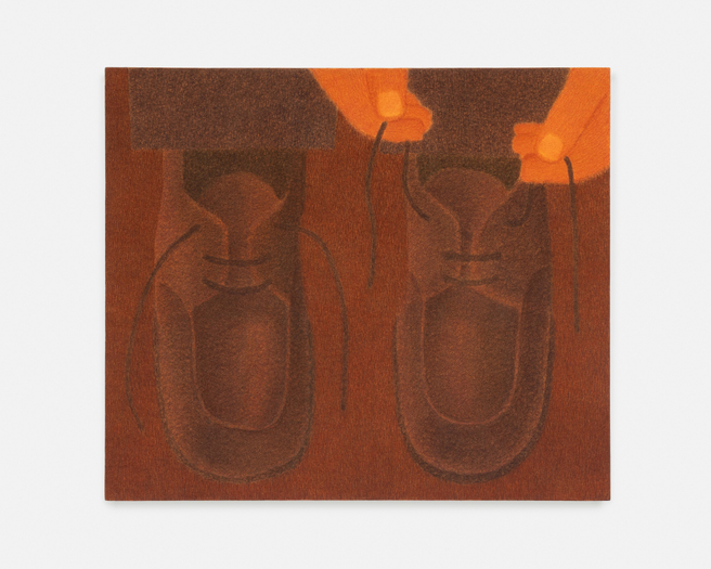 Johnny Izatt-Lowry, Two shoes with laces, 2023