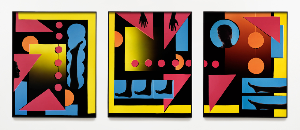 Hannah Whitaker, Point and Flex (triptych), 2017