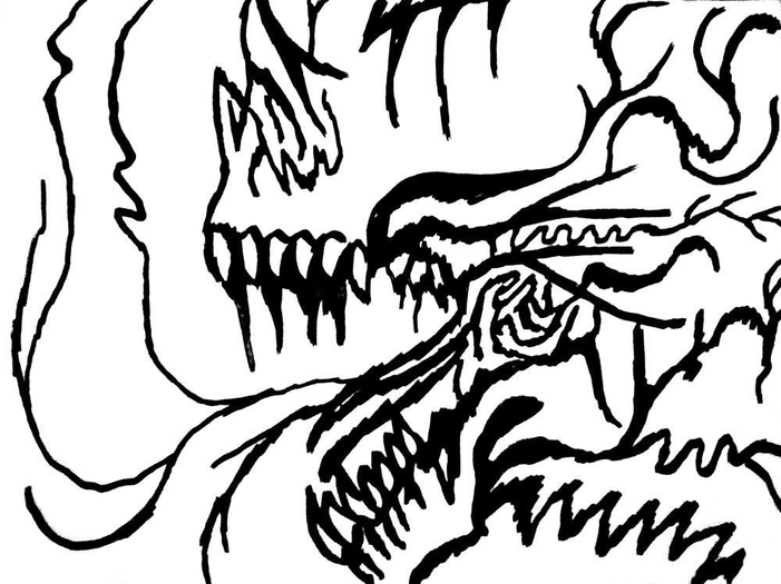 Mat Brinkman, Black Lines Mouth, 2009