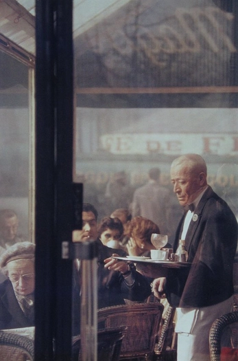 Saul Leiter, The Waiter, Paris, 1959