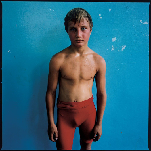 Michal Chelbin Red-Faced Boy, Ukraine chromogenic print 37 x 37 inches