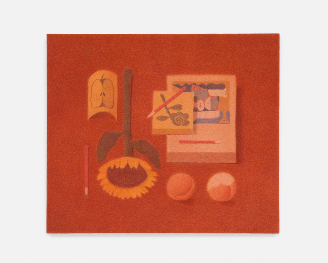 Johnny Izatt-Lowry, Still life with post-it notes, 2023