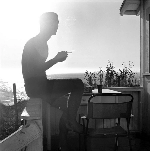 Hunter S. Thompson, Self Portrait, Silhouette Smoking, c. 1960s