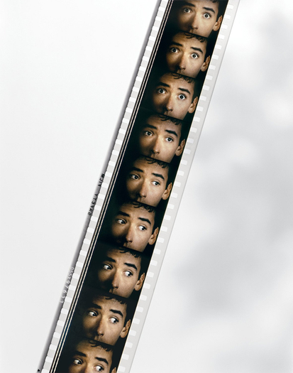 Matthew Spiegelman, UNTITLED (One Crazy Summer) (35mm trailer for film of the same name, three strobes, potted plant, semi-transparent window shade, 4x5 camera with tilt and swing on front standard, 180mm lens), 2010