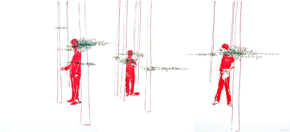 Brigitte Waldach, Forest (triptych), 2010