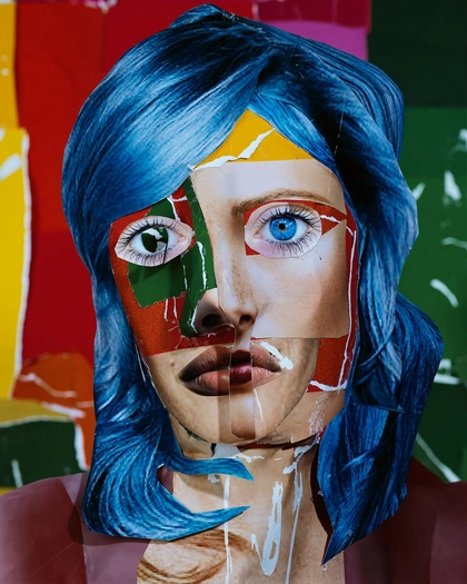 Daniel Gordon, Portrait with Blue Hair, 2013