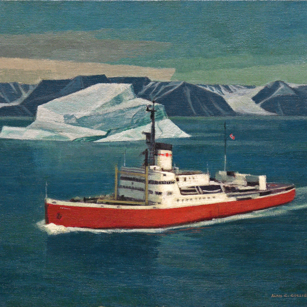 Painting by Toronto artist Alan Collier is Souvenir of 1972 Arctic Voyage