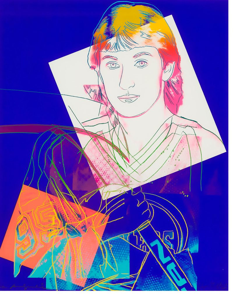 Andy Warhol Wayne Gretzky #99, 1984 screenprint in colours on Lenox museum board, 40 x 32 in 101.6 x 81.3 cm