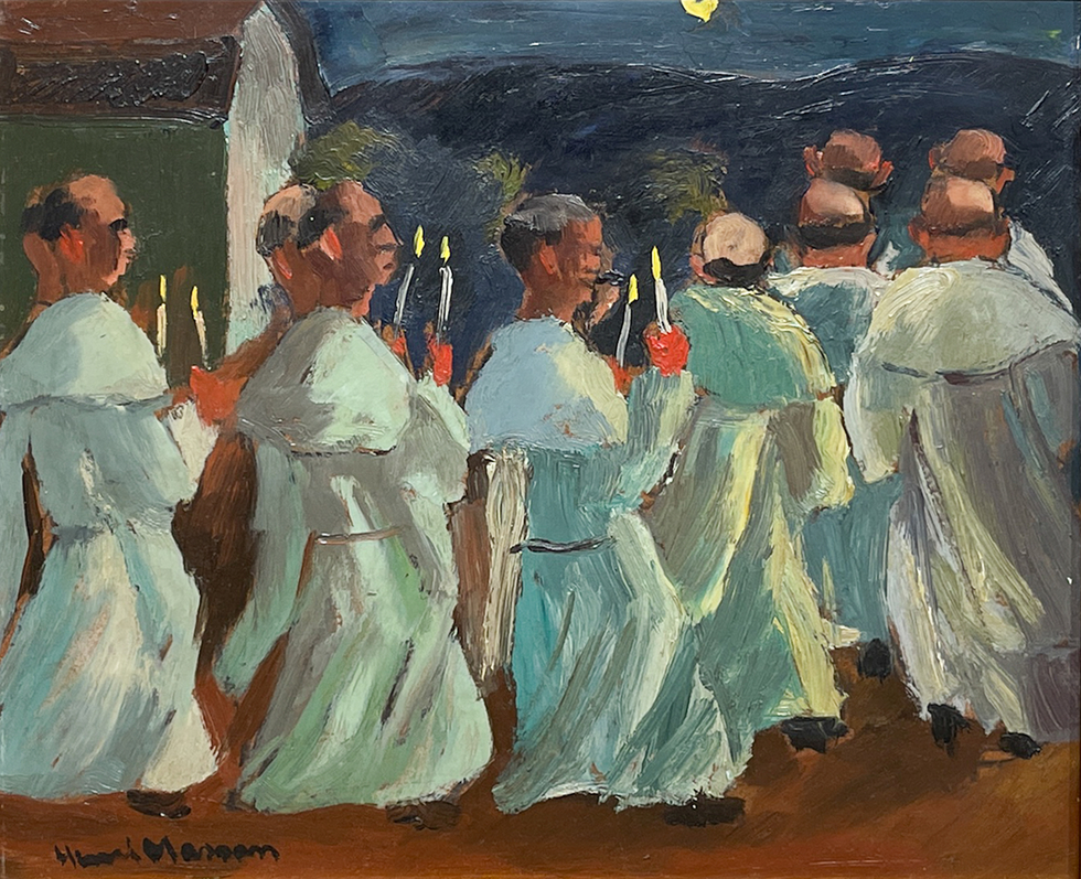 Henri L. Masson, Les moines au clair de lune, 1945 (circa)