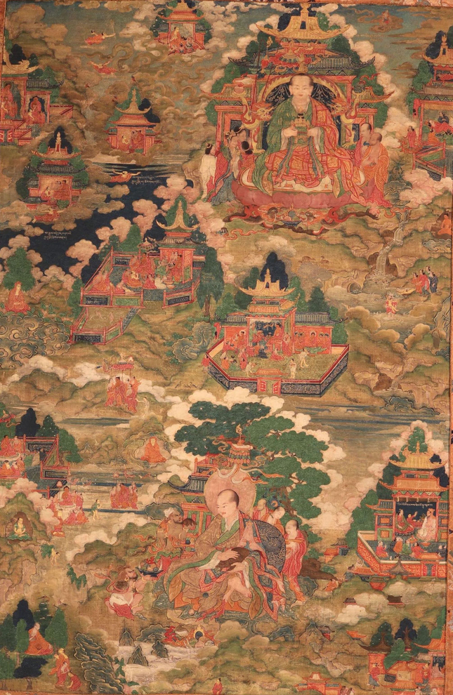 RAHULA AND BAKULA, Tibet, 17th century